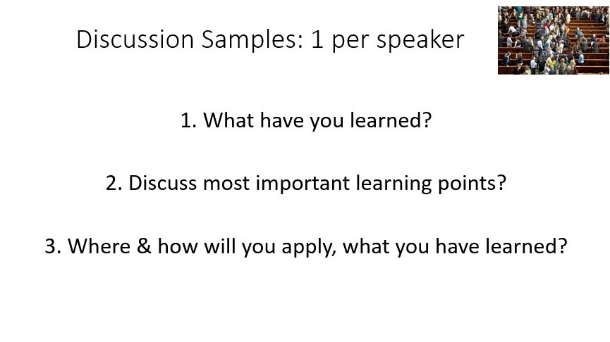 sample discussion is